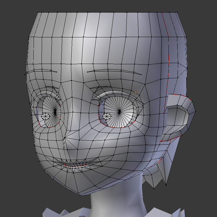 Nukoko96 唐突にフヨウちゃん顔メッシュ 言うほどローポリってほどでもないと思う やっぱり一番見られる所なので必要以上に削れないです T Co 3wxn2mhyoi Twitter