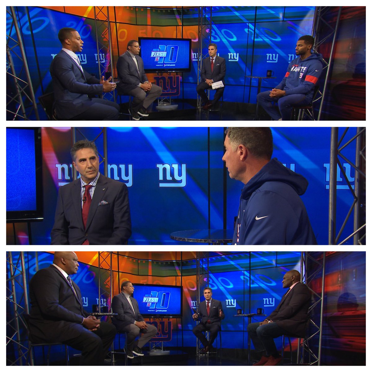 BobPapa_NFL's tweet photo. New @Giants 1st&10 @MSGNetworks @StopandShop. Amazing letters #WMara #WW2. Guests @Young_Slay2 #PatShurmur @CarlBanksGIII @howardcross87 @TeamVic @davediehl66 @giantswfan @MadelynBurke #HarryCarson #teamsaks #saks_privatebrands #ad @thesaksman #saks_mens
@jackvictorstyle. https://t.co/PA1o0WnZJM