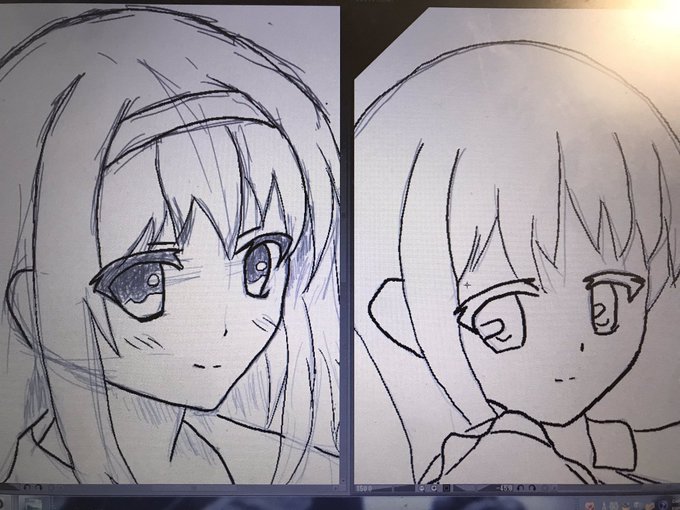 こうして並べてみると模写との差がありすぎて 