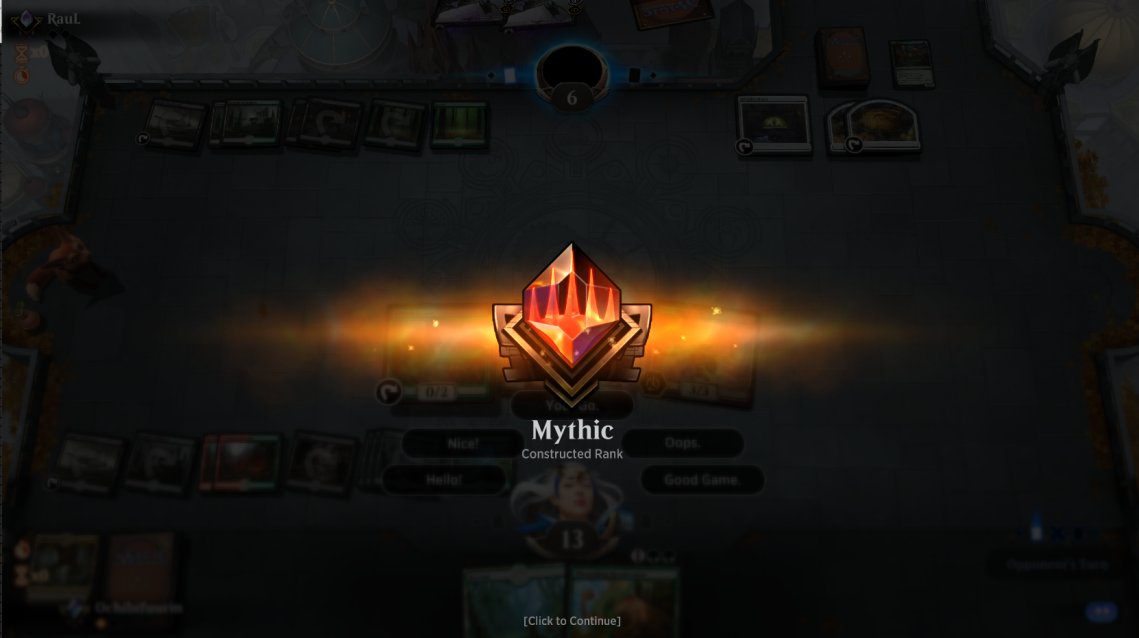 ChibiFuurin's tweet photo. Objectif atteint, jund sacrifice c'est suffisamment solide pour me porter moi et mon niveau médiocre jusqu'en Mythic. On tente la qualif pour le MCQ à la chance? https://t.co/UQY6a3YIlb