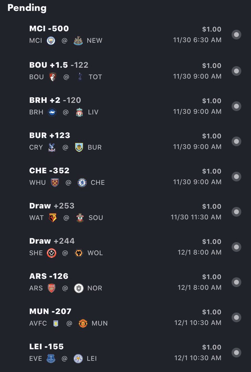 wavesATS's tweet image. This are the picks for the weekend all for 1u. Earliest start is 6:30 am tomorrow get the bets in #freepick #epl #premierleague