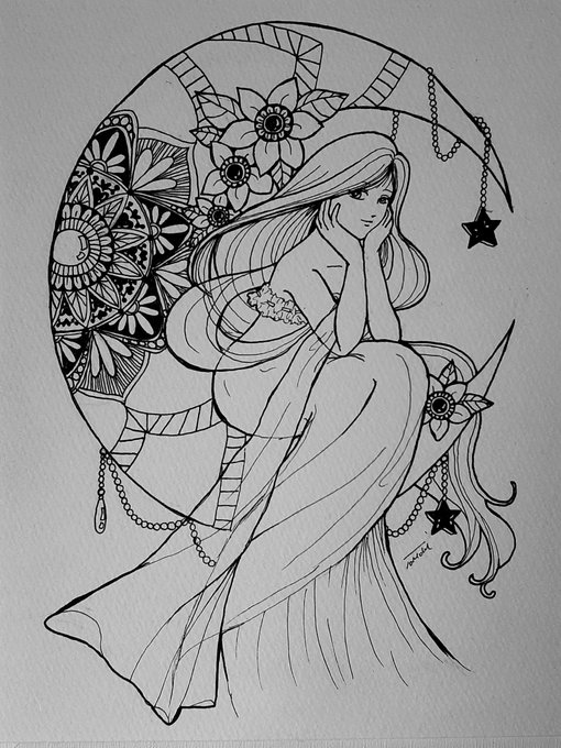 ペン入れました。
#イラスト好きな人と繋がりたい 
#イラスト 
#アナログ絵師さんと繋がりたい
#絵描きさんとつながりたい
#アナログ絵描きさんと繋がりたい 
#拡散 