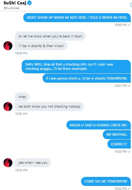 OfficialBeef's tweet photo. AFTER DELETING THE TWEETS @Akademiks POSTED A SCREENSHOT OF HIM AND @SushiCeej DMS . https://t.co/eJrp5iYuvS