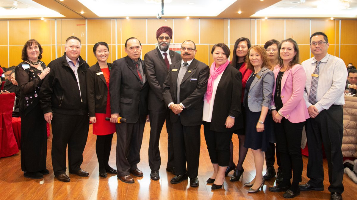 Look who attended the Victoria Drive Busines Improvement Assoc. Christmas Dinner, Nov.29. #VDBIA executive and staff with Hon. #HarjitSajjan, Minister of Defense, MP #VancouverSouth @rodraglin #VictoriaDrive #Vancouver #Christmas2019