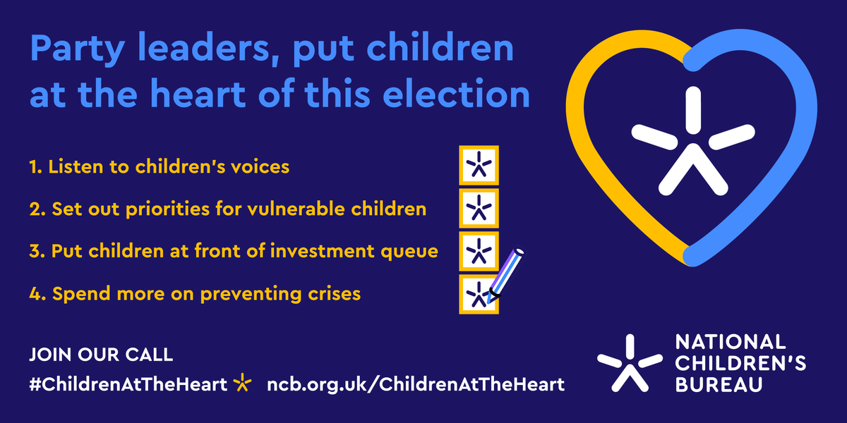 It’s time all political parties put #ChildrenAtTheHeart of their #GeneralElection19 campaigns. We are joining with other organisations to call for investment in children’s future - especially  support for new parents 💚
bit.ly/2ruQZXk