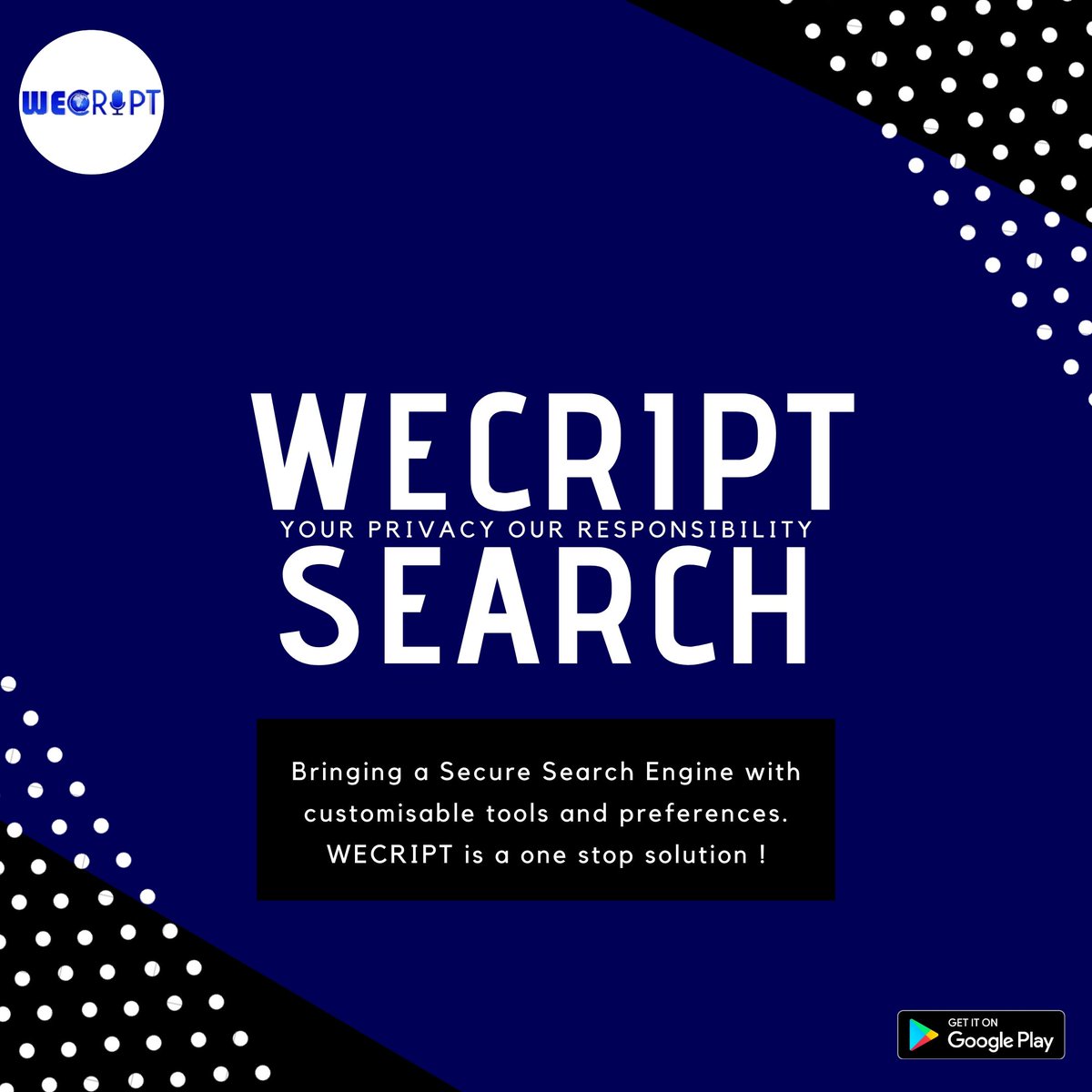 WecriptSearch's tweet photo. Bringing a secure search engine with customisable tool and preferences. @WecriptSearch engine is one stop solution for all.
Click: https://t.co/QSwr1Pi7uA
#wecript #searchengine #search #safesearch #advancedsearchengine #privatebrowsing #security #feelsafe #digital https://t.co/fXrMOLaxmx