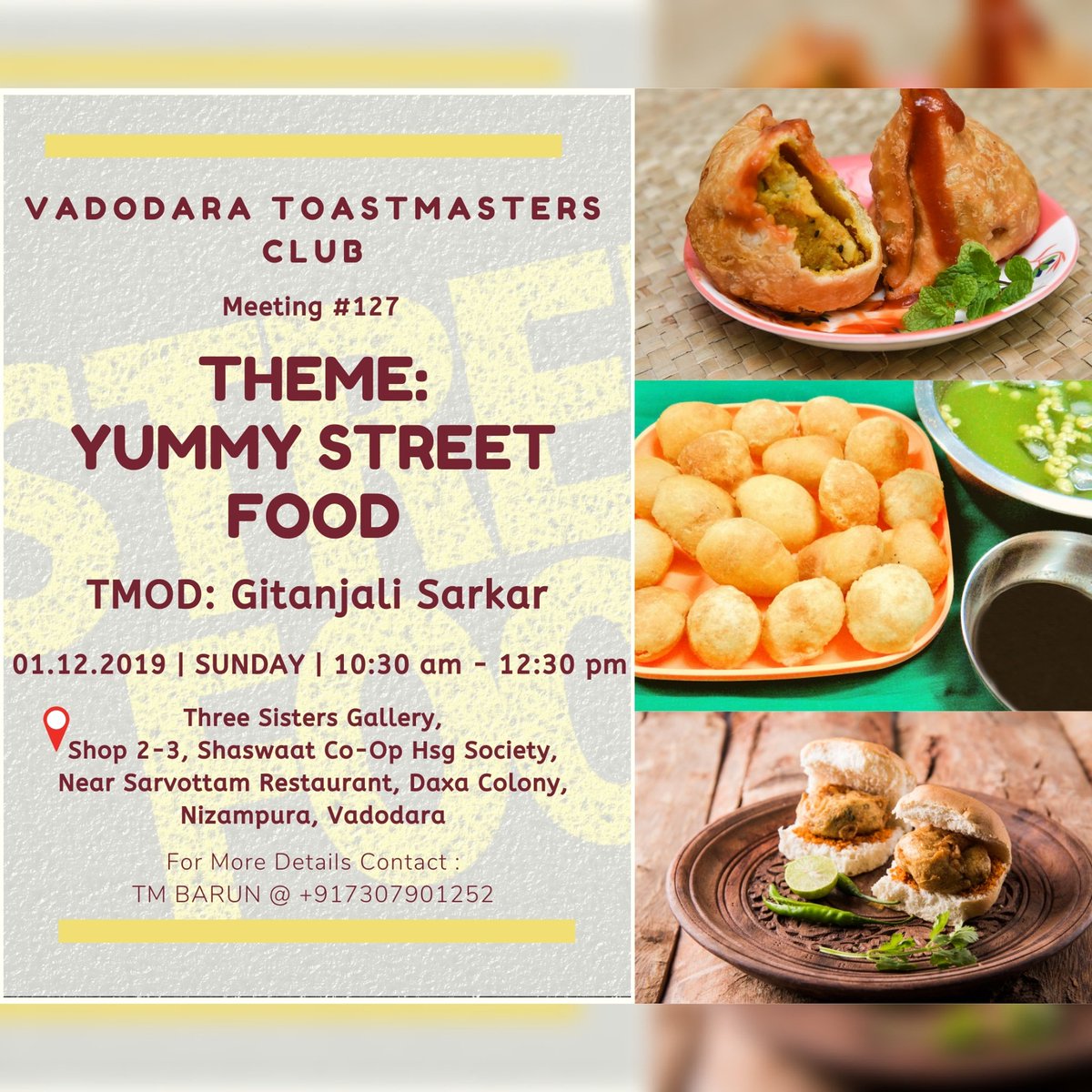 Toastmaster_vtm's tweet photo. Join us for Meeting # 127

For more details visit:
https://t.co/YdZenrsKiD

#toastmaster #leadership #vadodara https://t.co/1QvabxkQOd