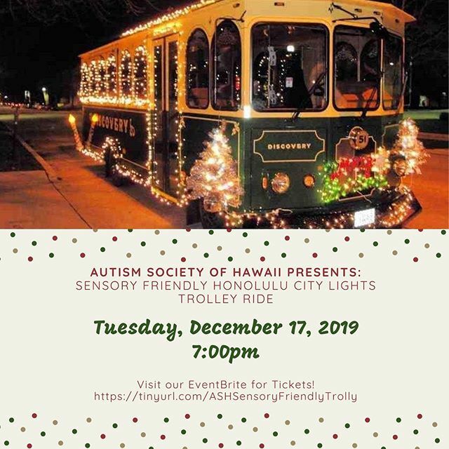 Join us for a Sensory Friendly Trolly Ride!🎄 Tickets available through EventBrite. ift.tt/2DrlhwR