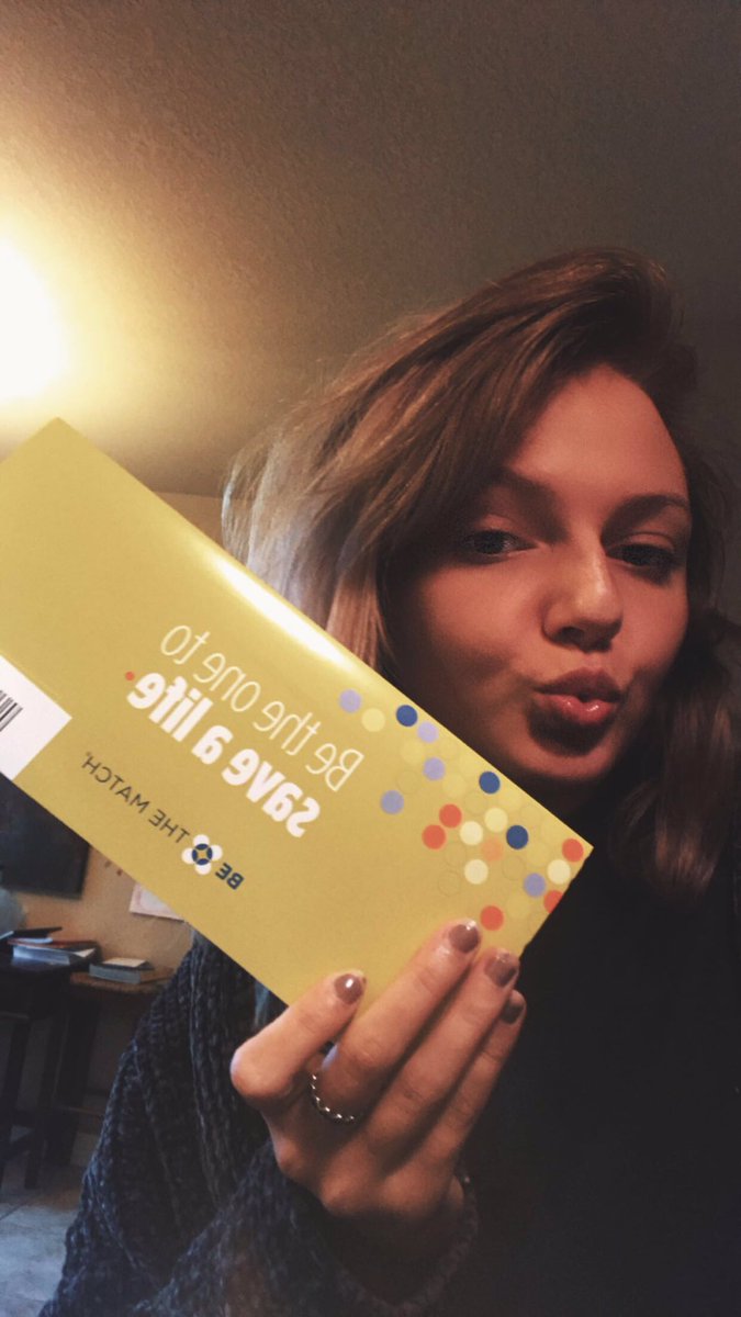 kersten__'s tweet photo. #bethematch you could save a life just by swabbing you cheek and mailing it in all free. No effort they mail you the kit you send it back. If your a match for someone then you get to go in and give your bone marrow and Literally save a life. https://t.co/F4RWyQrh5f
