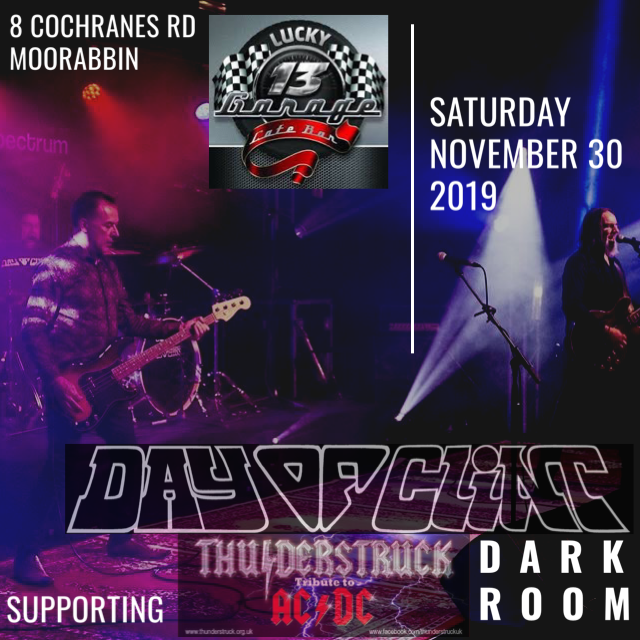 dayofclint's tweet photo. Fresh from their mega TV appearance, @dayofclint rock out tonight with Thunderstruck and Dark Room at @Lucky13Garage https://t.co/WvYMRkTYwS