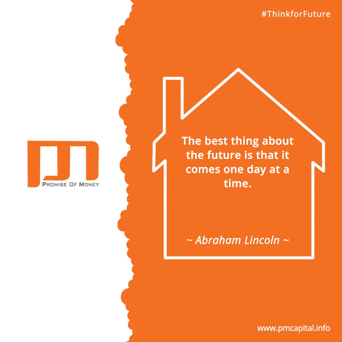 pmcapitalpvtltd's tweet photo. The best thing about the future is that it comes one day at a time.
#ThinkforFuture #Thinking #Thoughts #Quotes #Success #Motivation #DeepQuotes #Quoteofthedaylife #BusinessLoan #Industries #PMCapital #Rajkot https://t.co/7DyZgov2D6