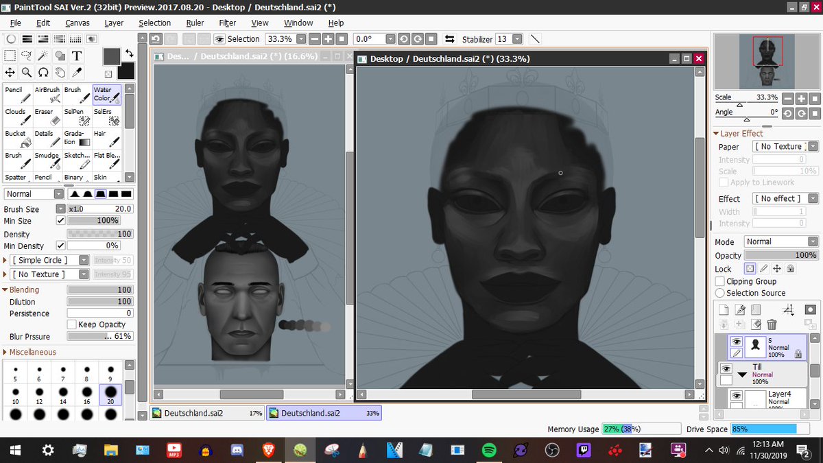 ArtistLisaM's tweet photo. While Till isn't quite done yet, I decided to start working of Germania, as played by the talented and gorgeous #RubyCommey. (I've been working on nothing but Till for a WEEK, trying to get all the small details done. Needed to do something different for few.) https://t.co/LxSTThW7eL
