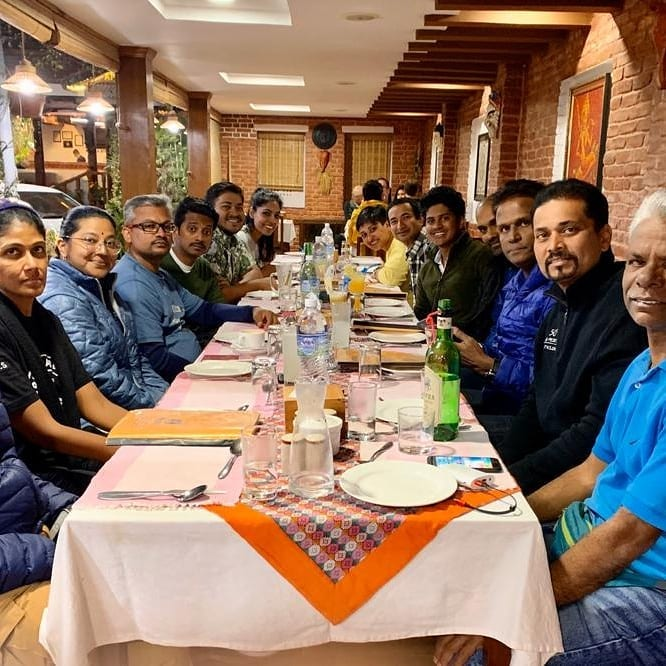 AimingL's tweet photo. Happy and successful team๐. Congratulations to all participants for an Everest Base Camp expedition. #ebcexpedition #grouptrek #safetyalways #happyclient #ebctrekinautumn #ebc #trek #trektoebc2019 #ebctrip #grouppicture #groupfitness #farewell #farewelltime #farewellparty https://t.co/GQahvCPkqO