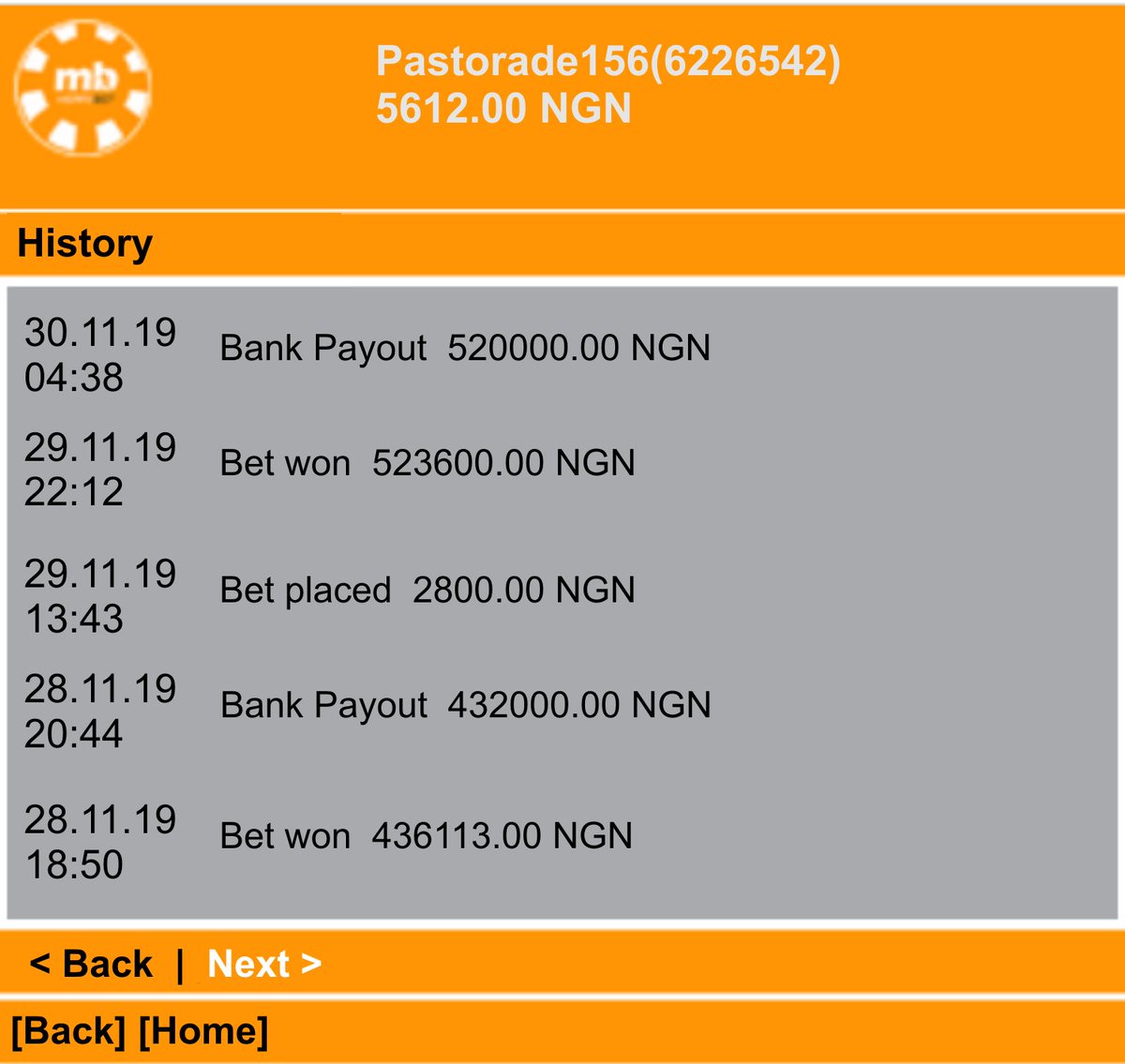 TUNDEAYODELE9's tweet photo. THIS IS A SCREENSHOT OF MY ACCOUNT STATEMENT.. @FOOTBALLODD ARE REAL AND TRUSTED NO DOUBTS. 

#AkwaabeTacha #cardi #wetin #wizkid #biafra #Nigerian #Nigerians #Nigeria #ghana #SouthAfrica #africans #africa @danielmarven @Cutewalterr #BET9JA #MERRYBET #NAIRABET #sportybet https://t.co/mxBx4nGzDk