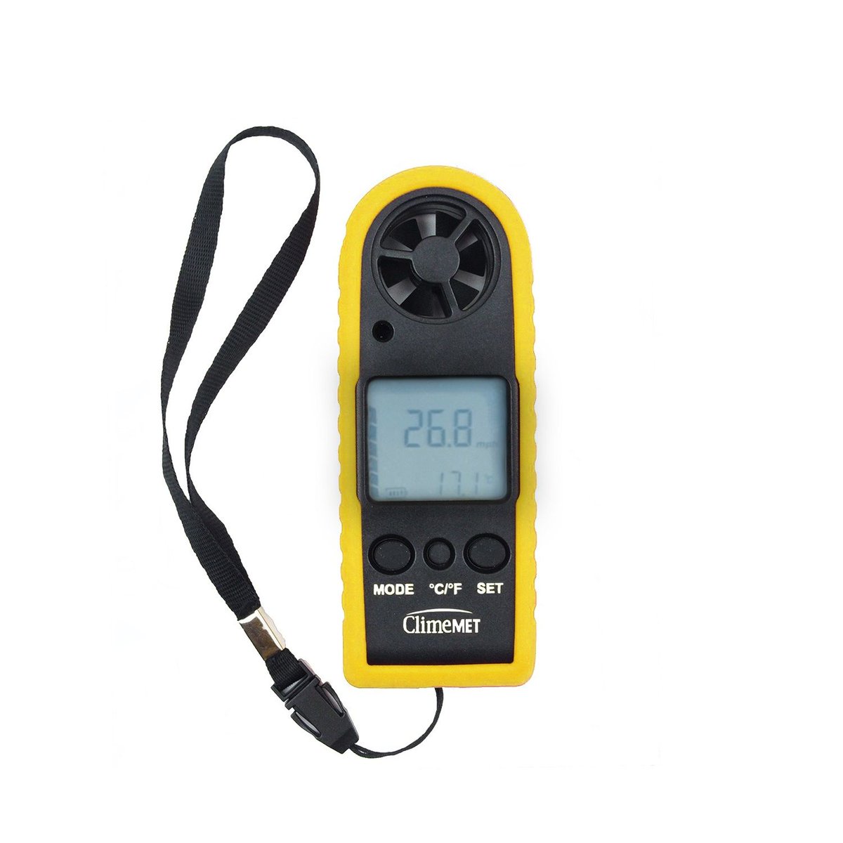 Metcheck's tweet image. Our Black Friday sale continues with 20 products all just £20 each. Today's spotlight is on the ClimeMET CM2030 Handheld Anemometer reduced from £32.50 to £20, including a free carry pouch! Available in red, yellow and green. metcheck.co.uk/collections/me… #wind #weather #windmeter