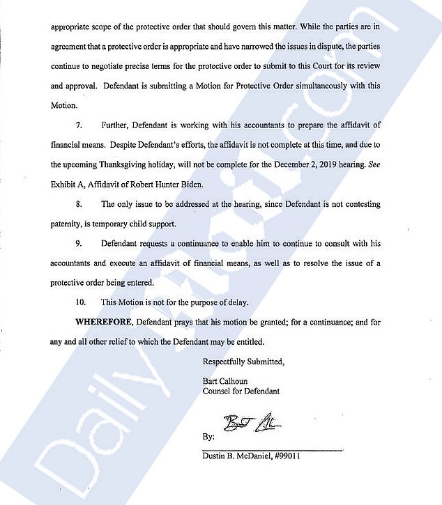 Hunter Biden's Motion for Protective Order to Seal His Financial Records in Ongoing Child Support SuitCheck out #5, #7 & #9Link to Daily Mail article https://tinyurl.com/wqugw3b 