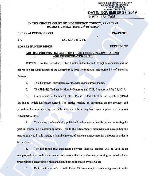 Hunter Biden's Motion for Protective Order to Seal His Financial Records in Ongoing Child Support SuitCheck out #5, #7 & #9Link to Daily Mail article https://tinyurl.com/wqugw3b 