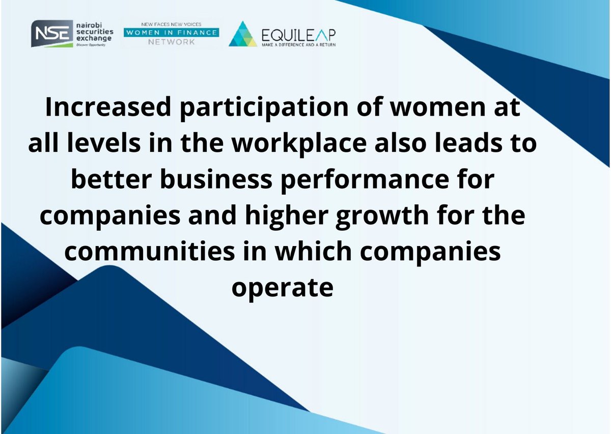 Interesting insights on
#GenderEqualityKE Report bit.ly/37mTawt 

#Africa #ESG #HR #corpgov #diversity #inclusion #genderequality #GenerationEquality #data #genderlens #womeninleadership #impinv #impactinvesting #Investors4Impact #CSR #socialchange #sustainability #SDGs