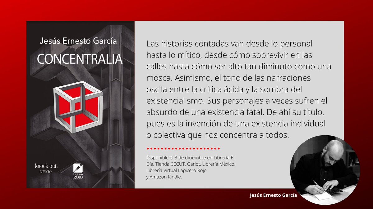 Concentralia llegó a Lapicero Rojo Editorial. 
#Concentralia #JesúsErnestoGarcía #CuentoTijuanero