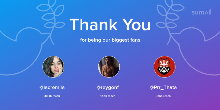 Maryeeem23's tweet photo. Our biggest fans this week: lacremila, reygonf, Prr_Thata. Thank you! via https://t.co/vtfWBVmCDK https://t.co/LRD956CqQv