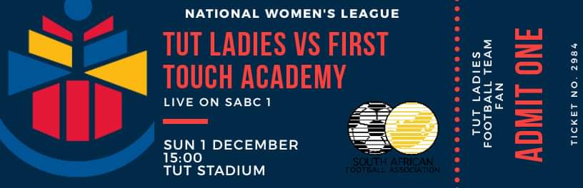 MofokengBrian's tweet photo. Join us tomorrow at TuT main campus or @Official_SABC1 for live action @TUTLadiesSoccer v #FirstTouchAcademy at 15h00. #SAFANWL @SAFA_net @SPORTATSABC https://t.co/6OVMw0qpxD