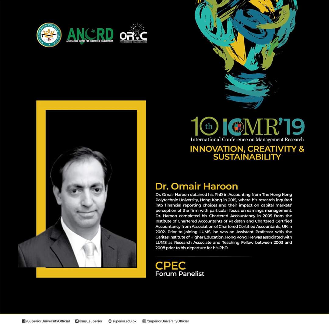 Welcoming Dr. Omair Haroon as our panelist at #ICMR2019.
