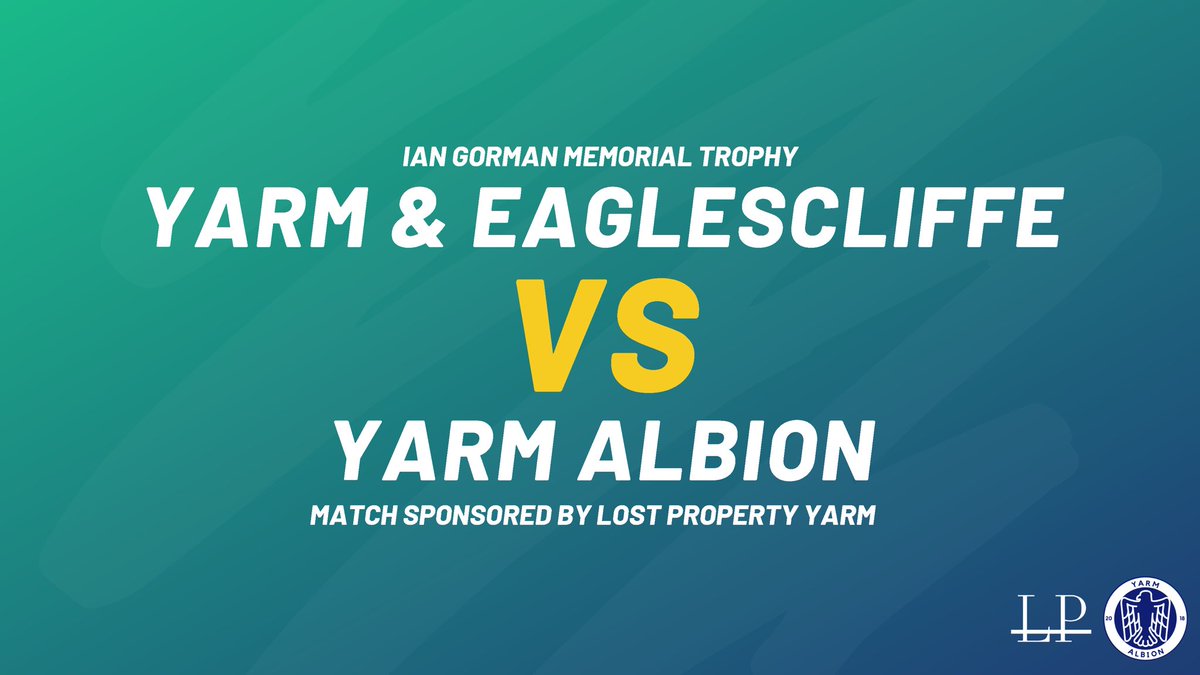 🏆| Another Cup Match this week as we face Yarm &amp; Eaglescliffe from Division 2

🆚| Yarm &amp; Eaglescliffe FC
🏟| Yarm Road
📆| Sunday - 10:30 Kick Off

This weeks fixture is sponsored by Lost Property (James Plumb) 

#WeAreAlbion 🦍🔵
