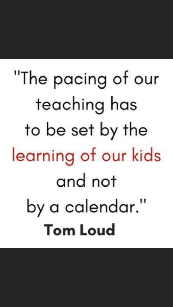 kwatson1079's tweet photo. This is the truth. If we want our students to learn (master/understand) the content they must guide the pace. So then why does almost every school system require teachers to follow a pacing guide? https://t.co/6nvPJV2lD1