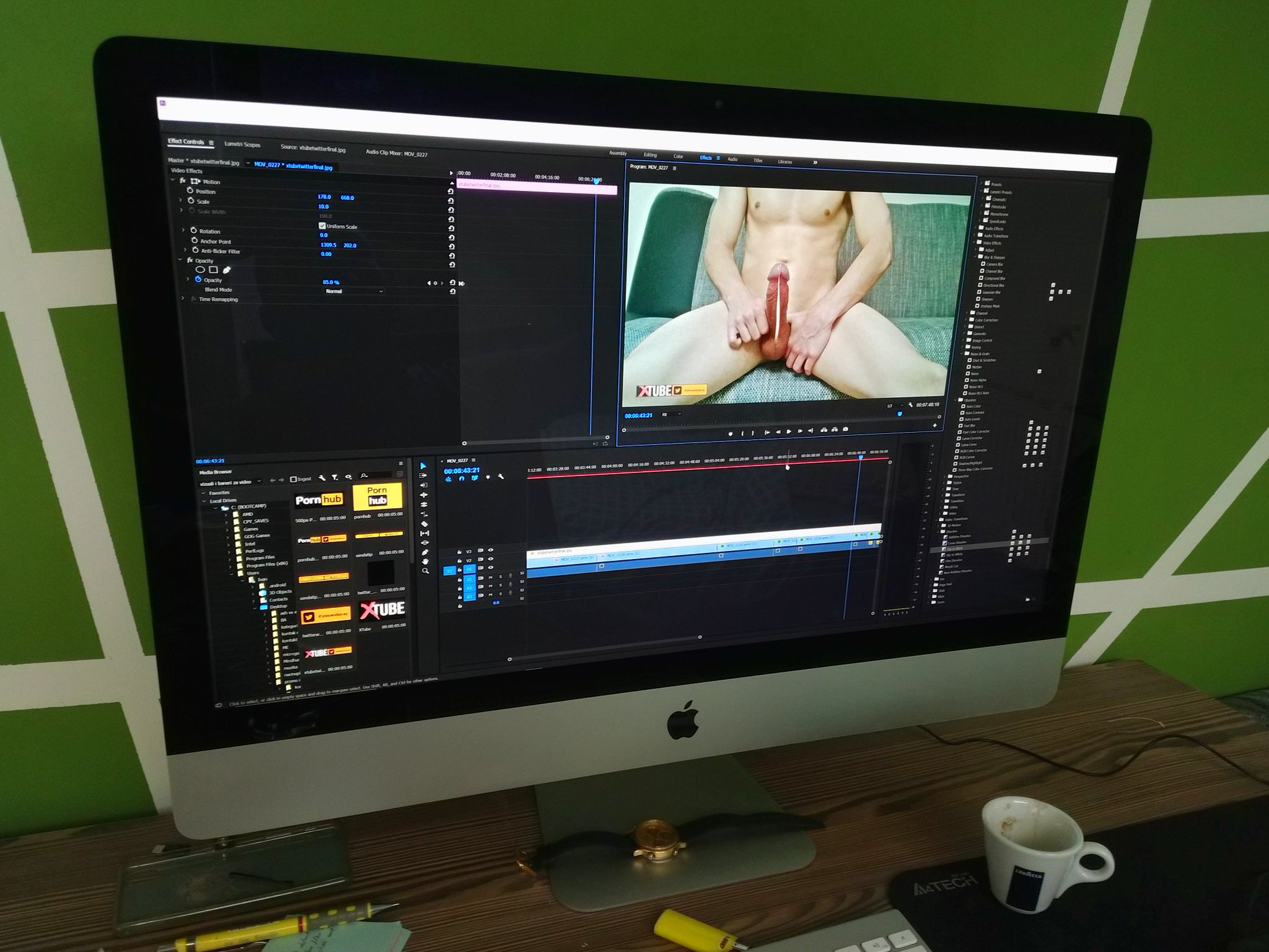Back to business! ;)
Editing bin full of stuff. 
Filling out my #Xtube account
As for being away from