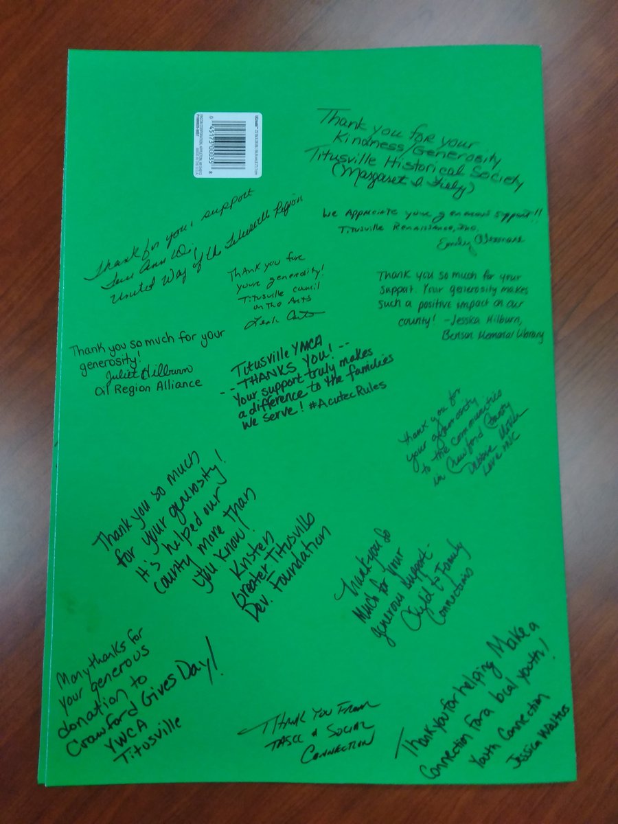 What are we thankful for at Acutec? Our strong community! We were proud to support the first Crawford Gives event and appreciate all who contributed to making it a resounding success. Thank you to everyone who signed this (giant) card for us!