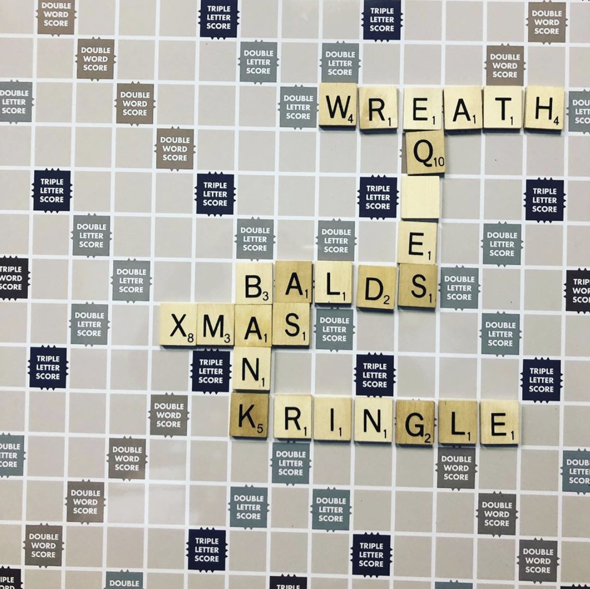 ilovechesternj's tweet photo. Check out this fun Christmas-themed Scrabble board from the @fatrabbitcreative office! How many points can you get with a holiday word?
#scrabble #workfun #workgames #funatwork #christmas #holidays #ilovechesternj #morriscountynj https://t.co/5jGltRW5ww