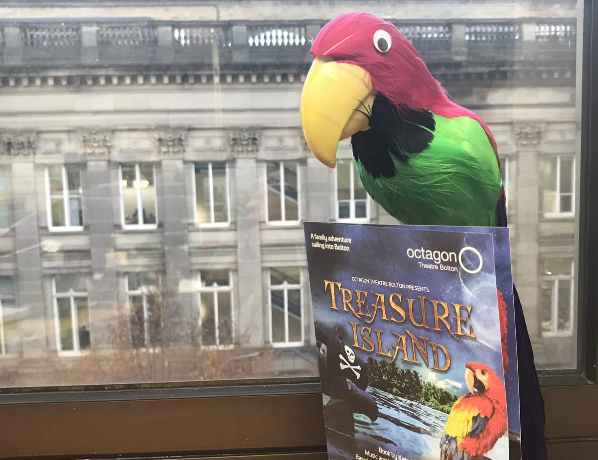 octagontheatre's tweet photo. 🐦 MEET JOLLY POLLY 🐦
Who needs Elf on the Shelf, when we’ve got Jolly Polly! 
To tie in with our festive show, Treasure Island, Polly will be flying around #Bolton from tomorrow for the first #12DaysOfChristmas – at a different location every day!
Hastag: #WheresPolly https://t.co/MPZlnyxScw
