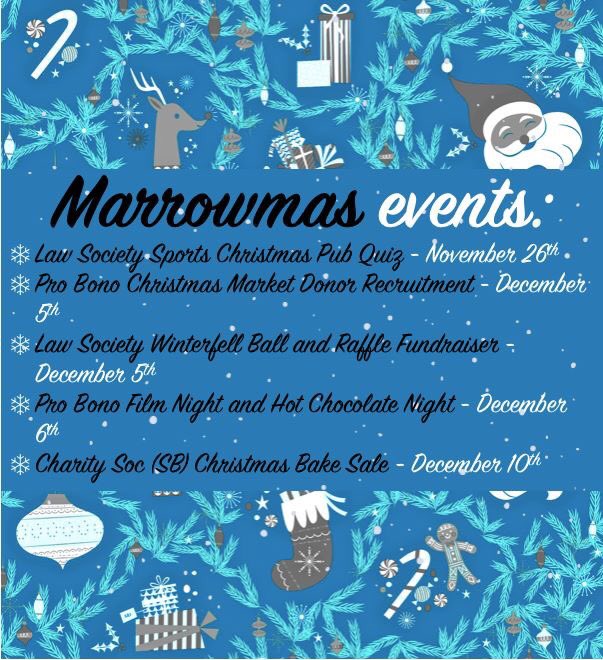 Here are our Marrowmas events!🎄

Let's get as many people on the stem cell register as possible!🖤💙