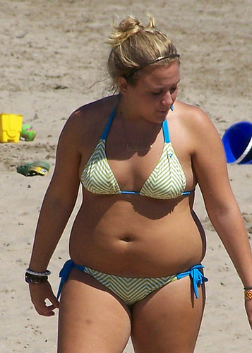 Housewife chubby beach outdoor