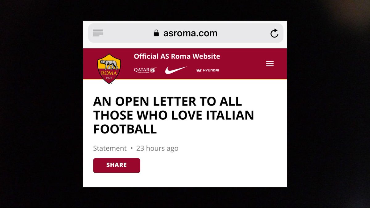 [Thread] A joint letter from 20 Serie A clubs won’t eradicate racism from Italian football – but it’s a long overdue first step that is both necessary and unprecedented in European football.Skepticism is natural and expected but here’s what the letter means and why it matters…