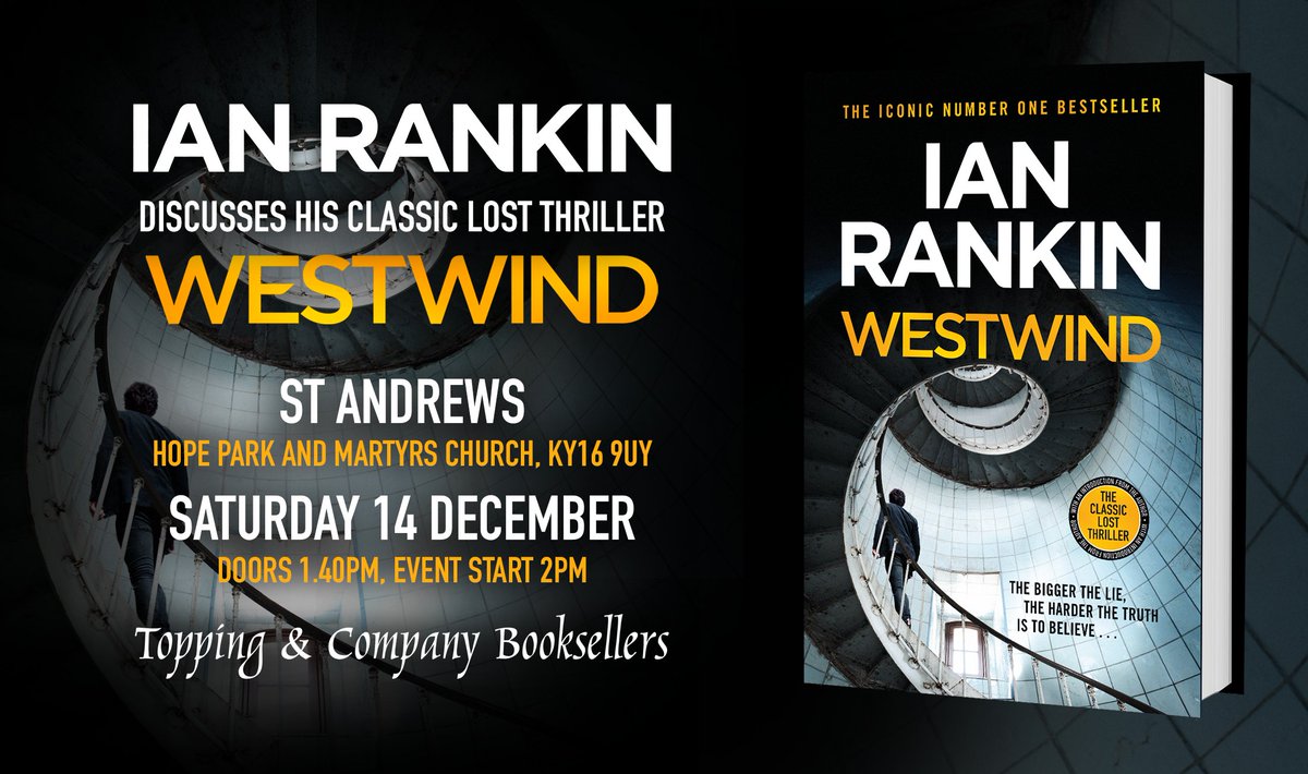 orionbooks's tweet image. 🗓️ A reminder for @Beathhigh fans near St Andrews...

2 weeks today, Ian will be discussing his classic lost thriller #Westwind at this @ToppingsStAs event, followed by a signing. Saturday 14 December, the perfect pre-Christmas treat!

🎟️ Tickets from toppingbooks.co.uk/events/st-andr…