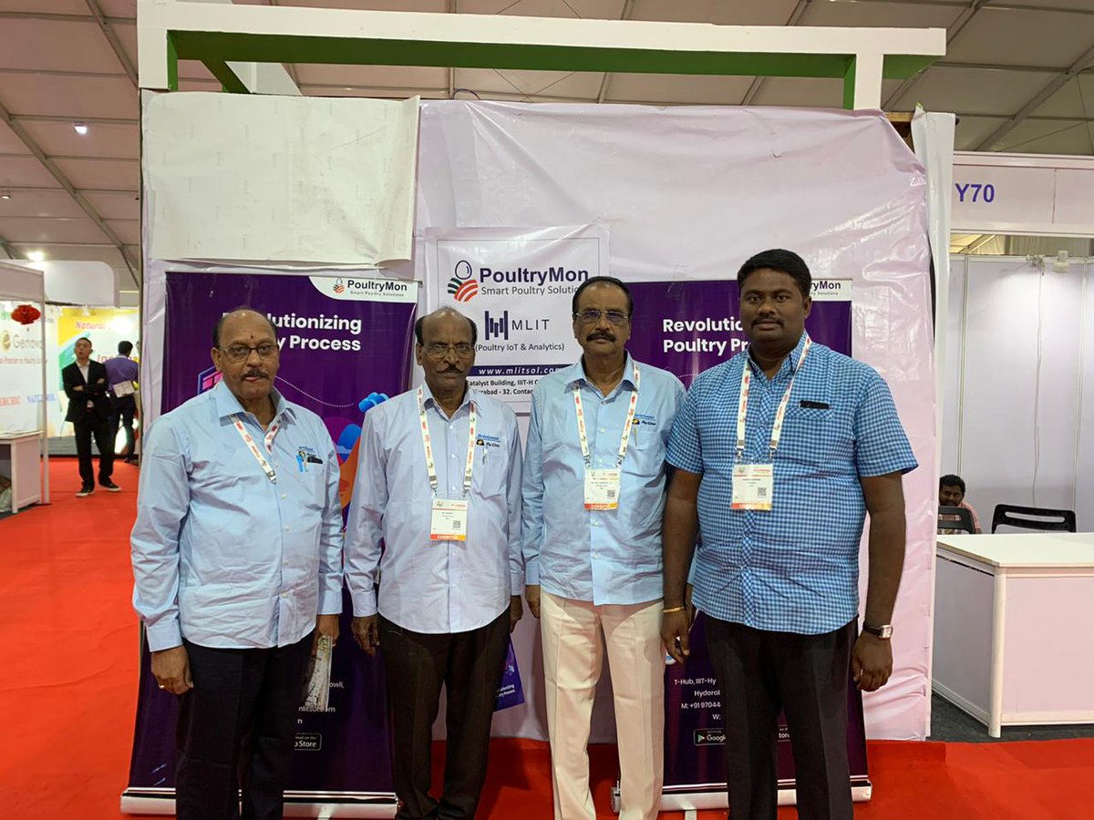 MonPoultry's tweet photo. DAY 1 - Poultry India Expo held at Hitex Exhibition Center, Hyderabad

#smart #poultry #monitoring #eggs  #hatcheries #incubators  #farms #poultry #india #expo  #visit  #hyderabad #telangana  #startup #poultrymon #revolution https://t.co/2dDeKzpDv4