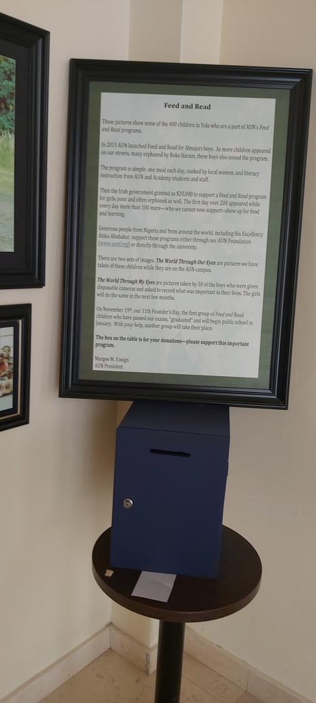 omonlakiki's tweet photo. The @AUNigeria is turning the landscape in Yola into an oasis. My best moments during visits to the city are my pilgrimages to the #FeedandRead corner at AUN Hotels, a reminder of the great work of @atiku in giving opportunity to the most vulnerable children. #FoundersDay https://t.co/BsGiStd7F0