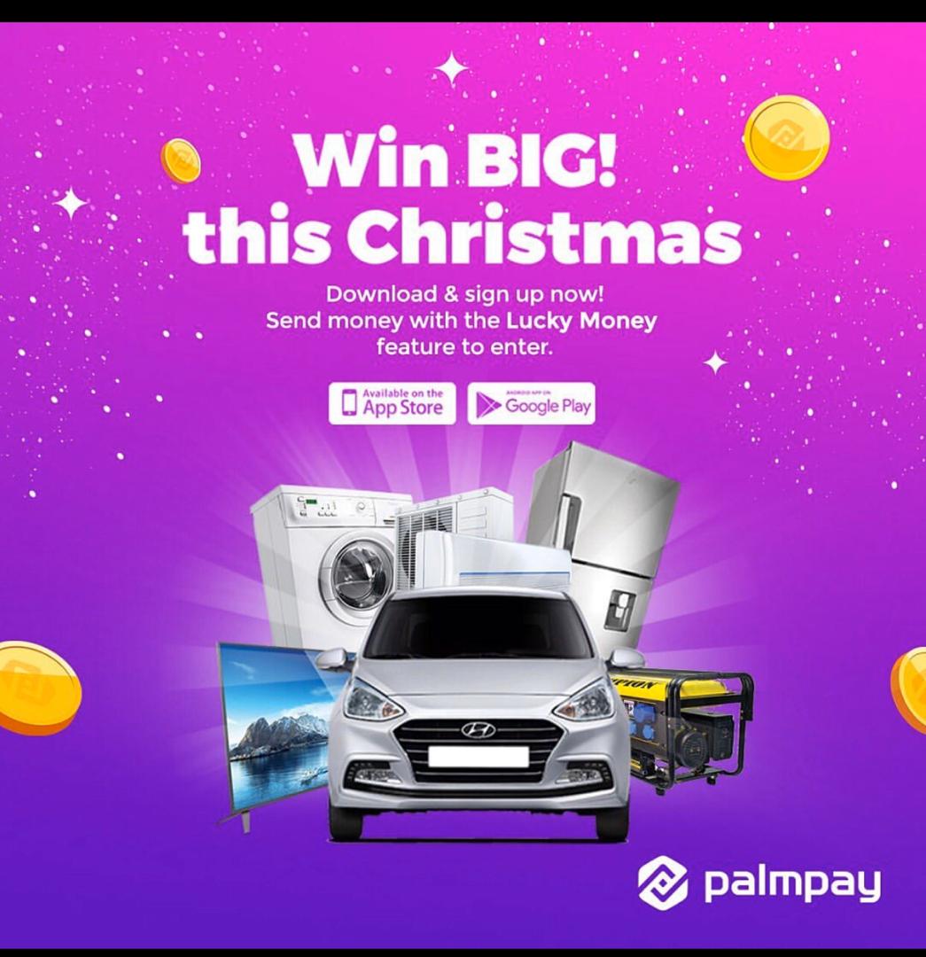 iamUncleMark's tweet photo. Win Big this Christmas with @palmpayapp
Install the Palmpay app here ➡️ https://t.co/INfUEOPzE1
Send #LuckMoney to friends and play "Spin the Wheel"
You could win lots of PalmPoints, raffle tickets to win a Car, Air conditional and many more prizes.
#WinBigWithPalmPay https://t.co/cMGtjXw0ui