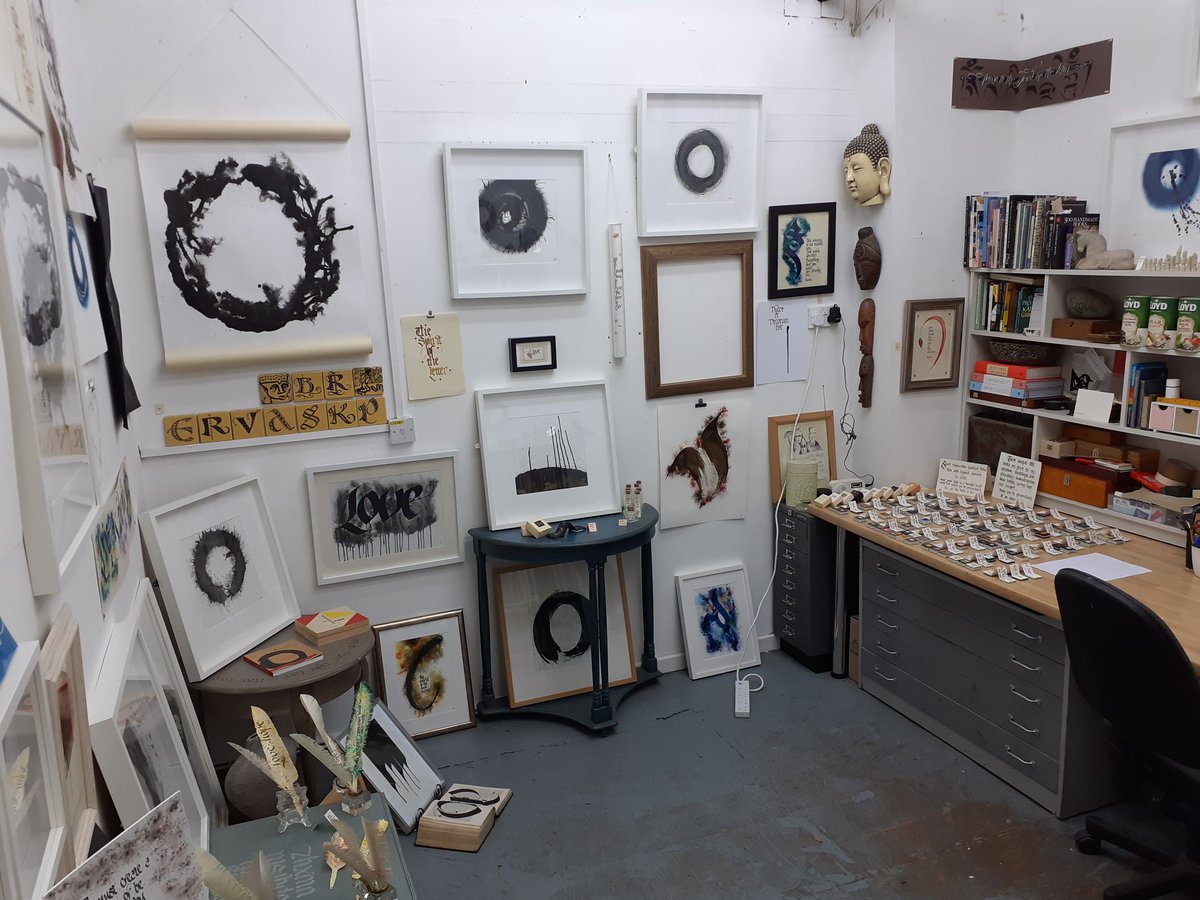 BrianTheScriber's tweet photo. My studio is ready...Open studios today @CrossStreetArts Come & see our fabulous hidden gem...Also the preview of our #ColourinAbsence exhibition & Standish's wonderful Christmas Markets #art #studiolife @StandishVoice #wigan #christmasgifts #Christmasshopping https://t.co/Jf0SIFkDvA