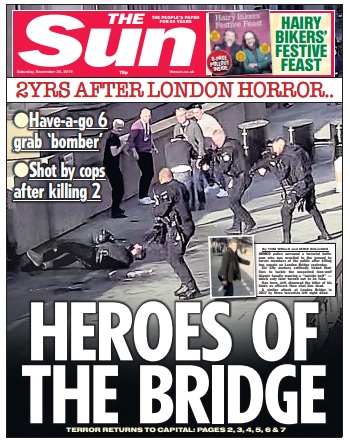 A little thread about  #journalism that has nothing to do with  #GE2019   Took comfort from  @thesun front page this morning with its promise of coverage on pages 2,3,4,5,6 and 7. It's good that events like those on  #londonbridge are rare enough to warrant that sort of space.1/