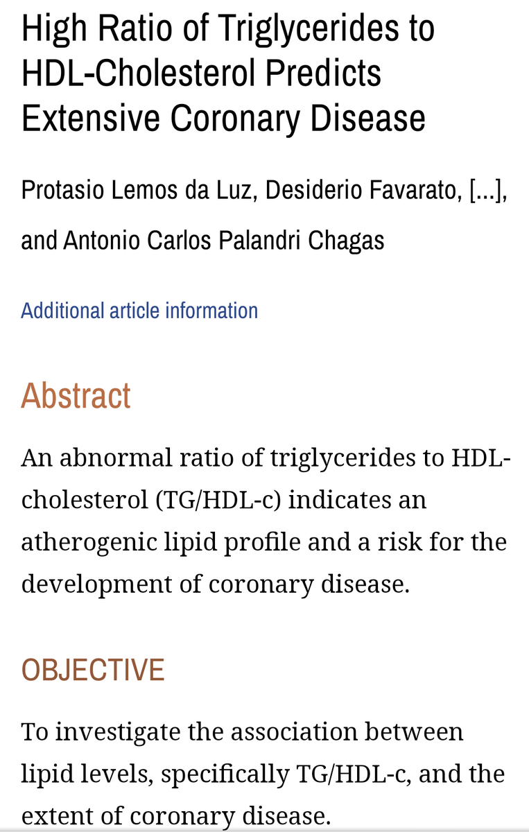 DrRamonIssa's tweet photo. And a proxy for high levels of small dense LDL is...
high TG HDL ratio & this is a proxy for... high insulin resistance/high insulin! And how do you address this? 🤔
#lchf #lckd #if #realfood https://t.co/FSgGadvEBQ