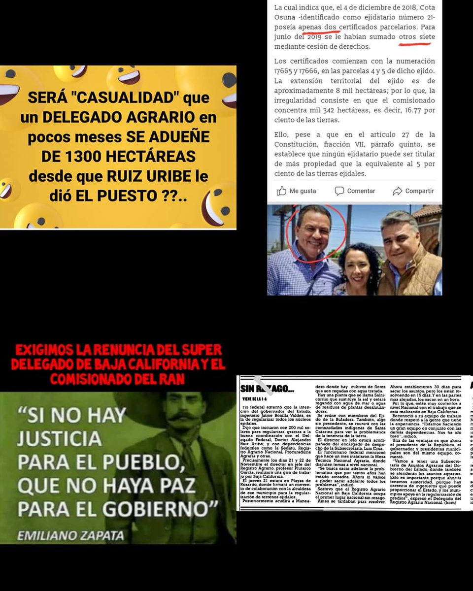jandis2019's tweet photo. Ya en Baja California estamos hartos de tantas simulaciones, el Super Delegado y el Comisionado del RAN todas unas fichitas.
@tatclouthier
@revistaproceso
@MorenaExterior_
@lopezobrador_
@El_Universal_Mx https://t.co/uI4u9IpSAE