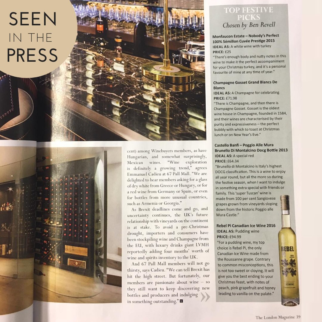 What to drink on Christmas day? Winebuyers founder Ben Revell shares his top five festive picks in <a href="/London_Magazine/">The London Magazine</a> 🥂Shop here for 10% off his turkey pairing 👉 bit.ly/347hDU0 <a href="/Rebel_Pi/">REBEL Pi</a>
 <a href="/DawnJonesCooper/">Dawn Jones-Cooper</a> @CastelloBanfi