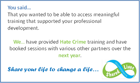 SharedLivesGCC's tweet photo. Our Carers are professionals, and we think it's important for their training schedule to reflect their needs and their interests. We're working with partners such as #VictimSupport, #PeoplePlus &amp; #InclusionGloucestershire to deliver bespoke training. #NotJustAJob https://t.co/DPOQwjk54K