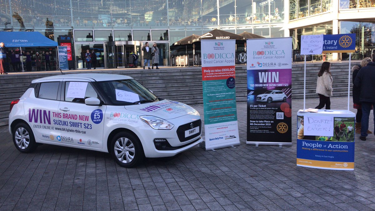 NorwichRotary's tweet photo. @TheForumNorwich supporting #breastcancer. Donate to #Boudicca @NNUH to win!!!!  Last few days!!! https://t.co/wq6bkdFVKx