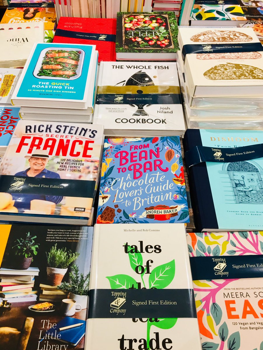 DonnaWood17's tweet photo. Wonderful to see #FromBeantoBar by @ccAndrewBaker looking very much at home with the other foodie titles in @ToppingsBath. What a great #indiebookstore. @TheAA_Lifestyle https://t.co/HGt48trQwL