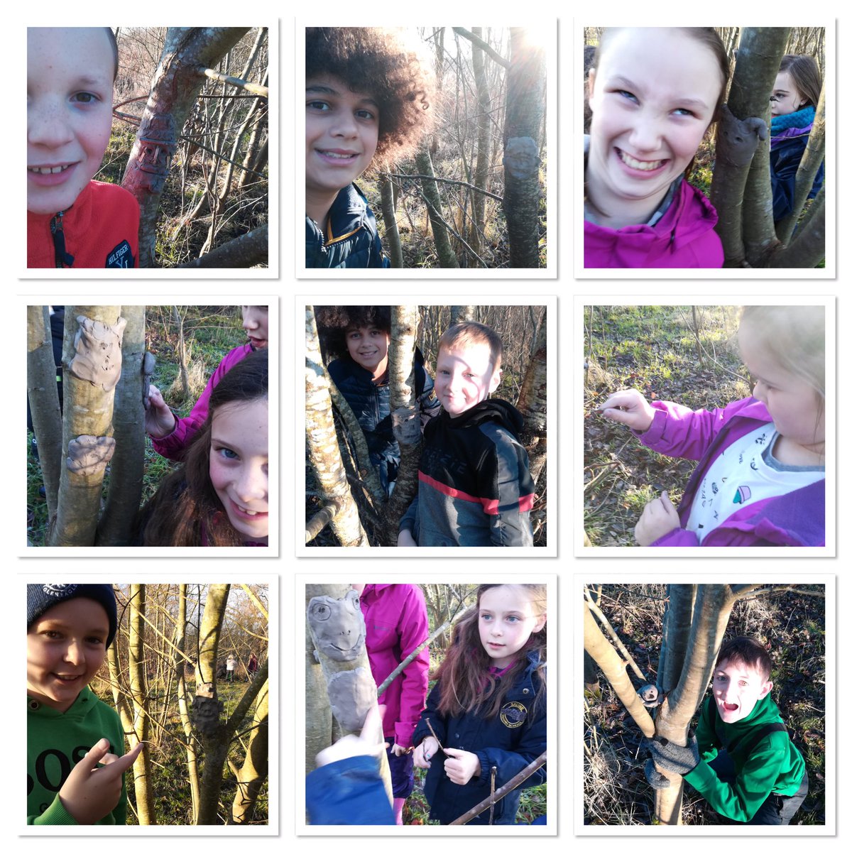 SalinePS's tweet photo. Using clay and natural resources to make faces for P5-7 #outdoorart #outdoorcreativity #whichoneswhich 😆 https://t.co/wsXYGqldCD