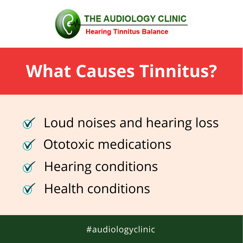 What causes tinnitus?

1) Loud noises and hearing loss
2) Ageing
3) Ototoxic medications
4) Hearing conditions
5) Health conditions

#TinnitusCauses #HearingLoss #HealthConditions #OtotoxicMedications #HearingAids #HearingProblems #Audiology #HearingTreatments @AudioClinicIE