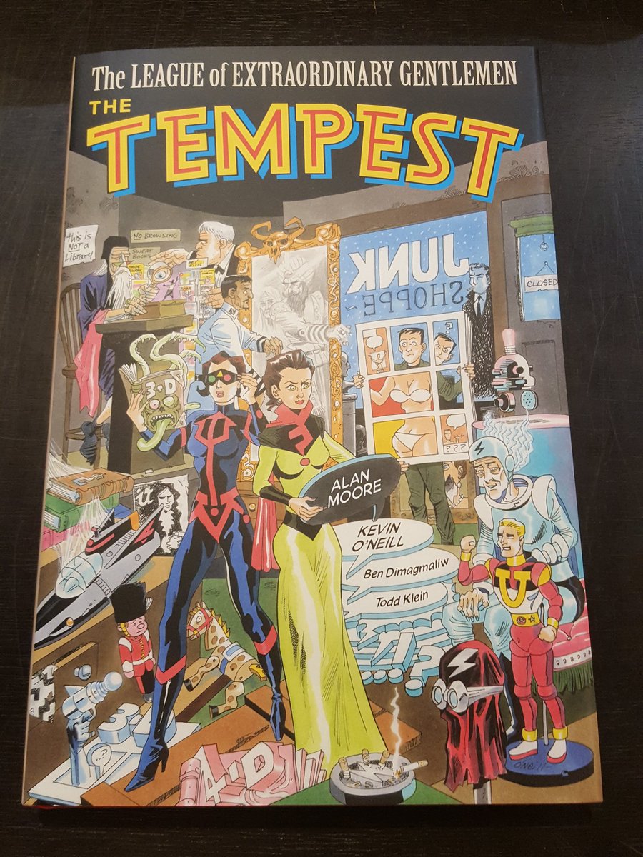 In stock NOW and available to ship via Reindeer Express, the final volume of comics' ultimate Easter egg, LEAGUE OF EXTRAORDINARY GENTLEMEN - THE TEMPEST:  https://www.page45.com/store/league-of-extraordinary-gentlemen.htmlThe cover alone is riddled with wit! (3-D glasses included.)
